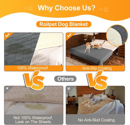 Two pack set of dark grey Roilpet furniture protectors neatly folded