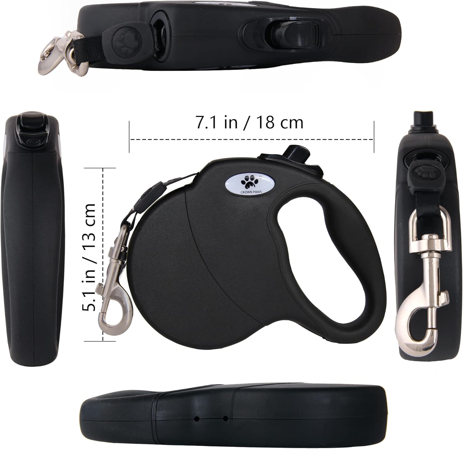 Safety braking system mechanism on retractable dog leash
