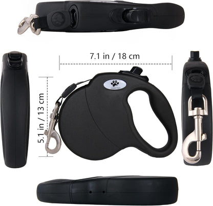 Safety braking system mechanism on retractable dog leash
