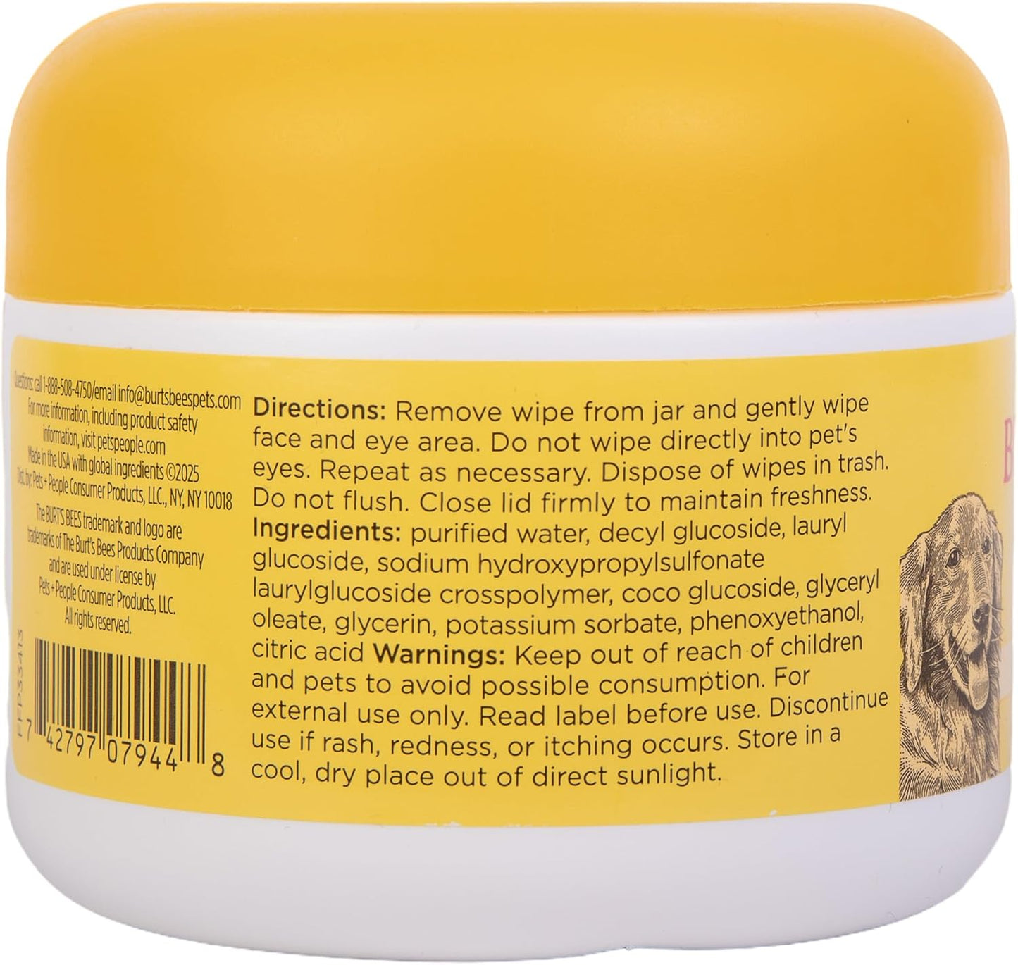 Burt's Bees unscented dog hygiene wipes pack opening