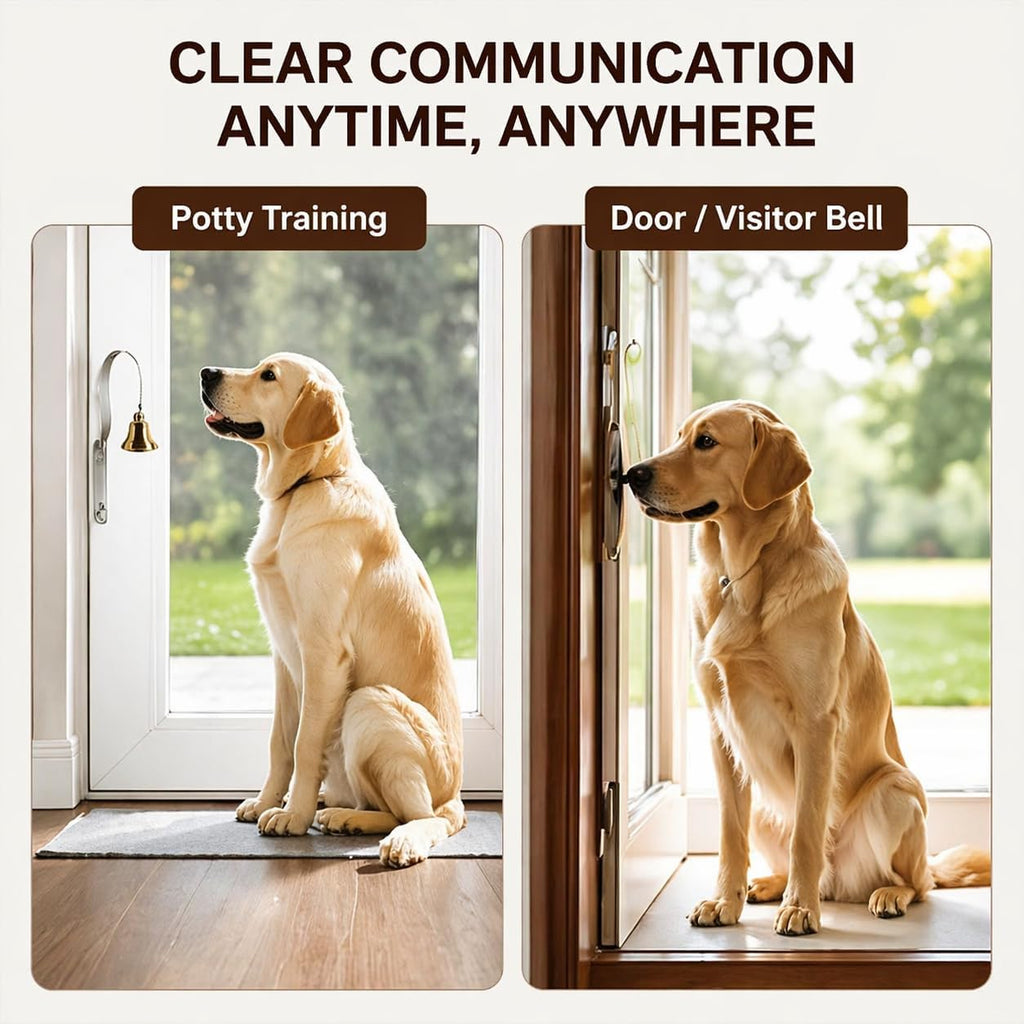 GoldTiger adjustable height dog doorbell for large and small breeds