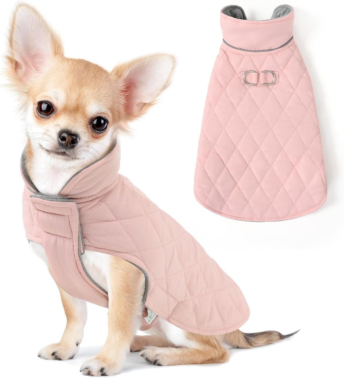 Mile High Life Dog Warm Coat, Small Dog Winter Jacket Windproof Water Resistant Cold Weather Coats Cozy Snow Jacket Vest for Puppies (Blue, Small Chest 14.5") - Image 11