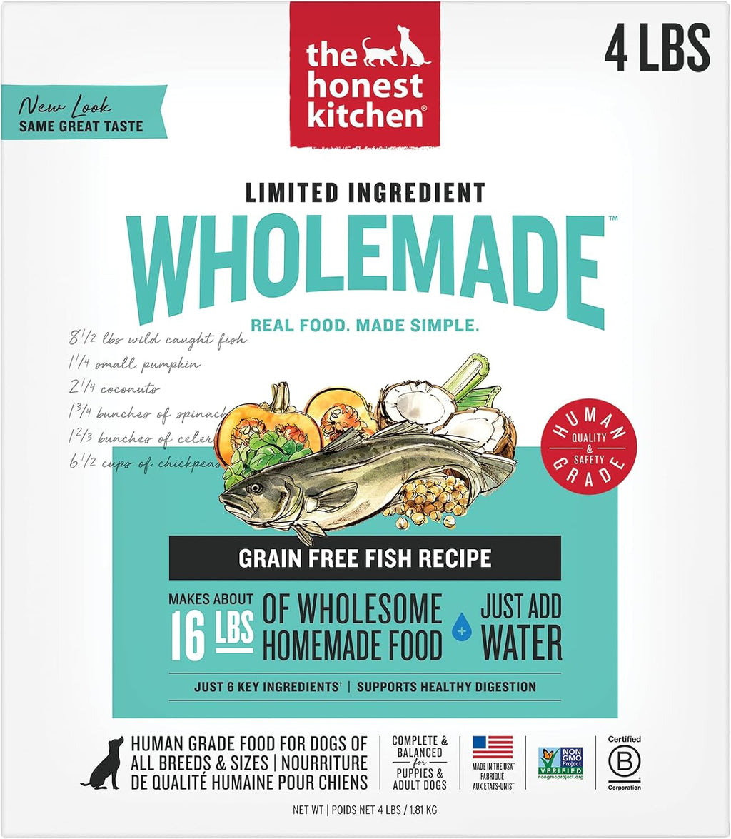 The Honest Kitchen Human Grade Wholemade(TM) Dehydrated Limited Ingredient Dog Food, Fish 10 lb Bag (makes 40lbs) - Image 12