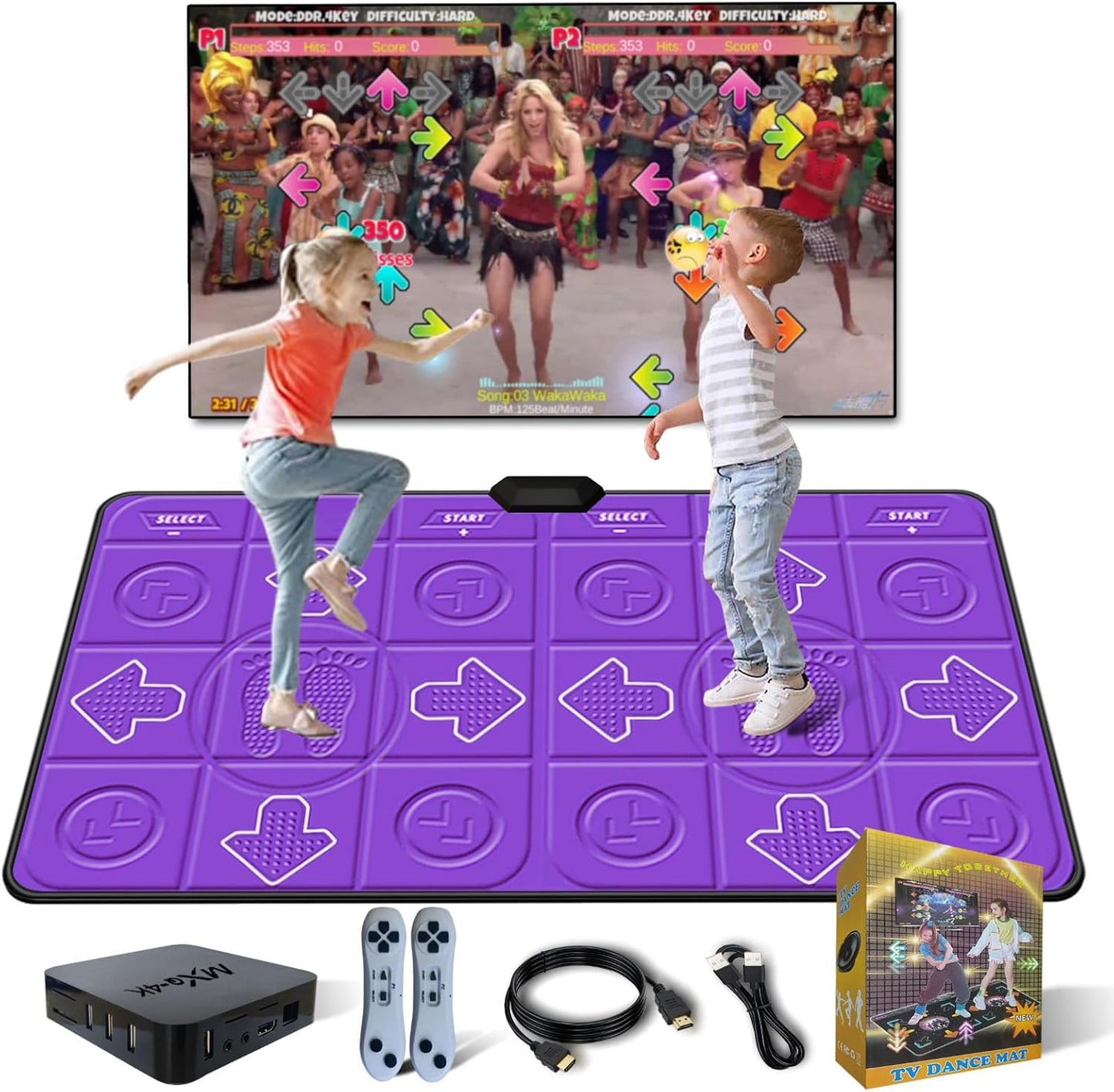 Yrprsodf double user wireless dance mat for tv