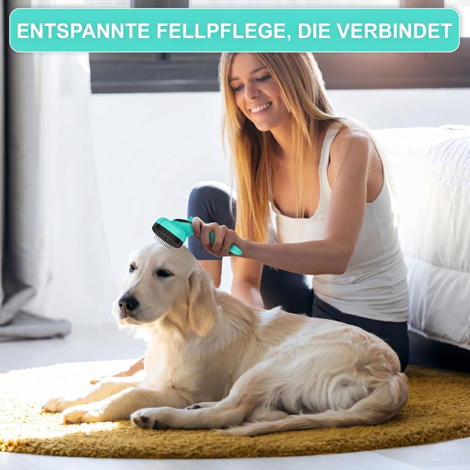 Premium imported durable stainless steel pet deshedding tool packaging