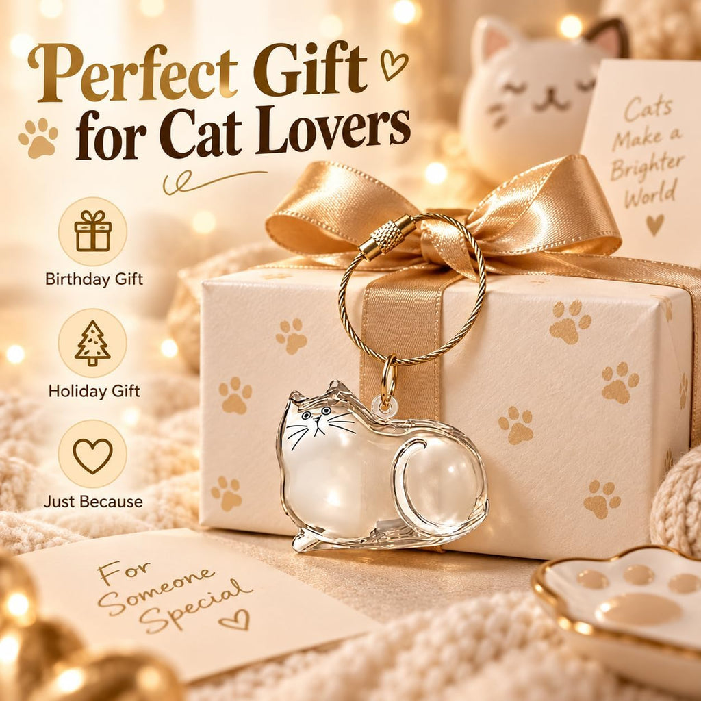 Cat Fur Memorial Keychain Keepsake Capsule Hair Storage Pendant for Pet Remembrance Fillable - Image 6