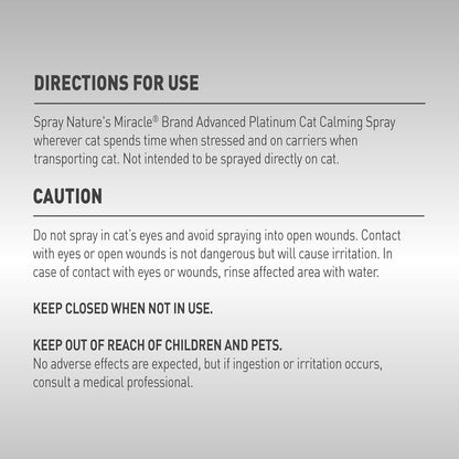 Nature's Miracle non sedating cat calming mist on pet bedding