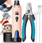 YABIFE Super Quiet Dog Nail Grinder & Clippers Kit with 2 LED Lights, 3 Speeds Up to 12,000 RPM, Lower Than 30dB Electric Pet Nail Trimmer for Small Medium Large Dogs and Cats - Image 10