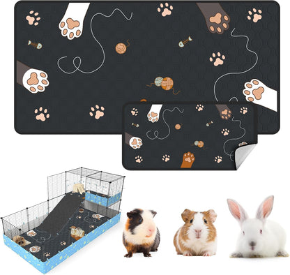 2-Pack Guinea Pig Cage Liner, 24" x 47" Reusable Guinea Pig Bedding Washable Absorbent Pee Pads for Dogs Rabbit Chinchilla Hamster, Leakproof & Anti Slip - Image 10