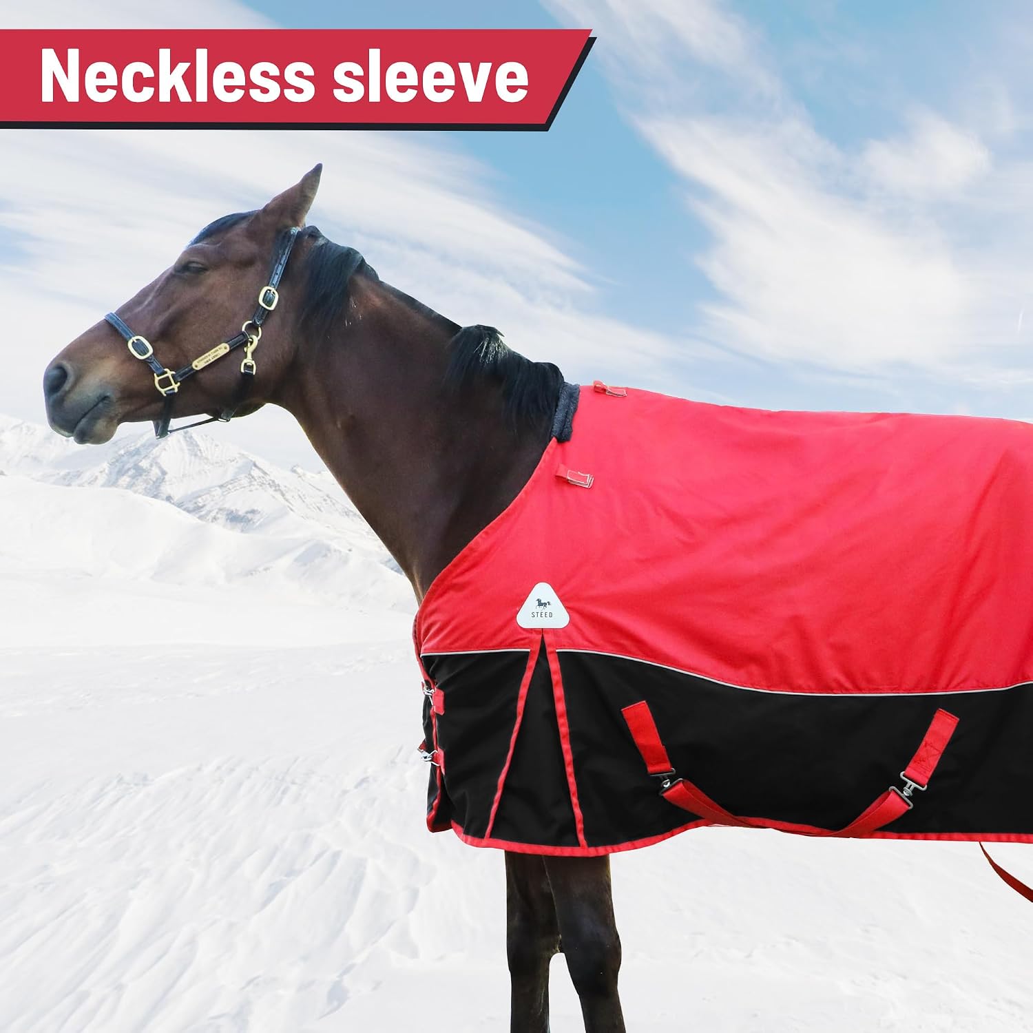 Jranter winter equine blanket showing detachable elastic leg straps