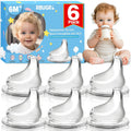 RBUGR replacement silicone spout front view showing the soft clear sippy cup nipple design.