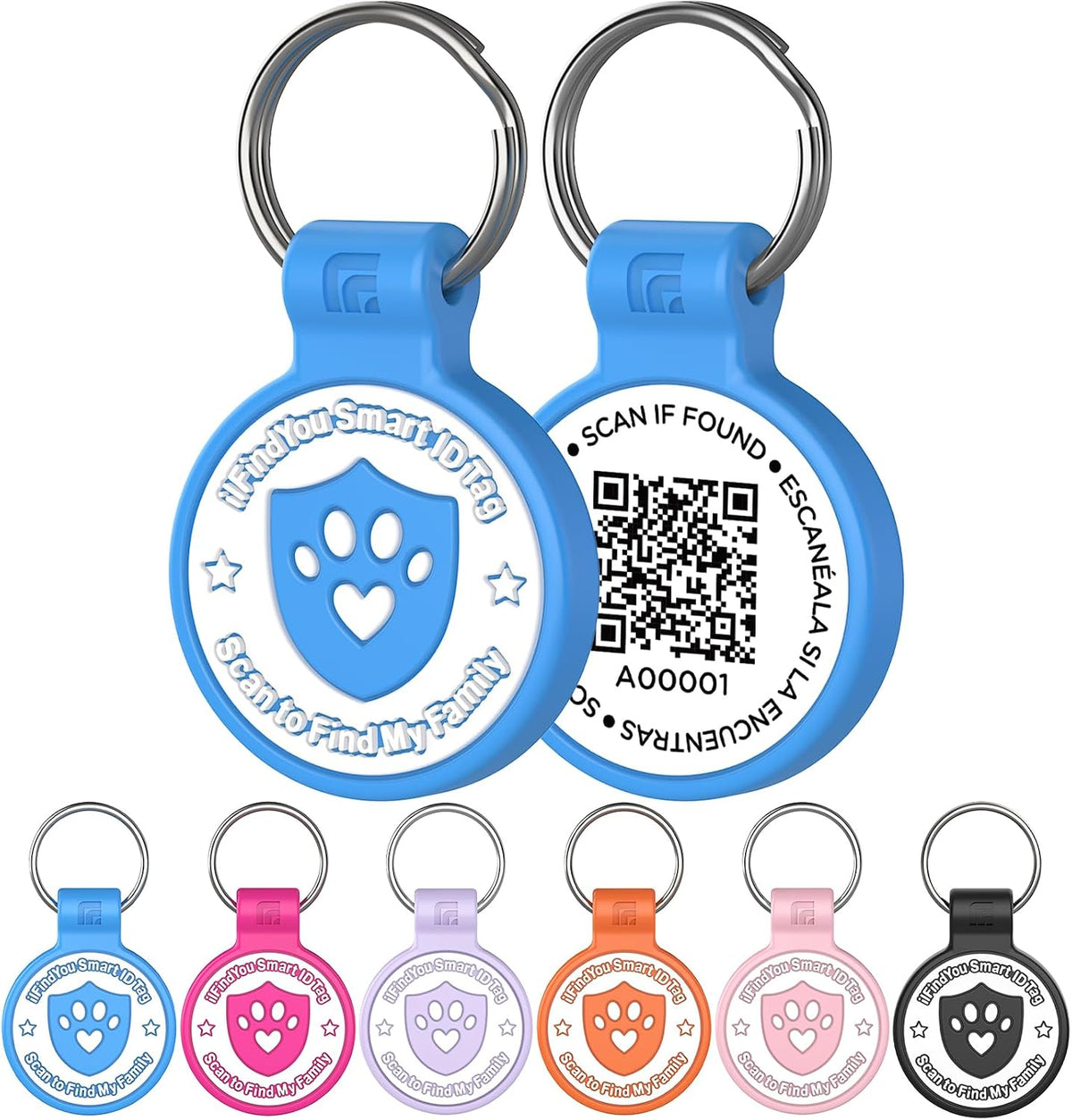 Silicone Cat Tags Personalized Small for Pet Collars, QR Code Cat Name Tags, Scan Location Alerts, Purple S - Image 11