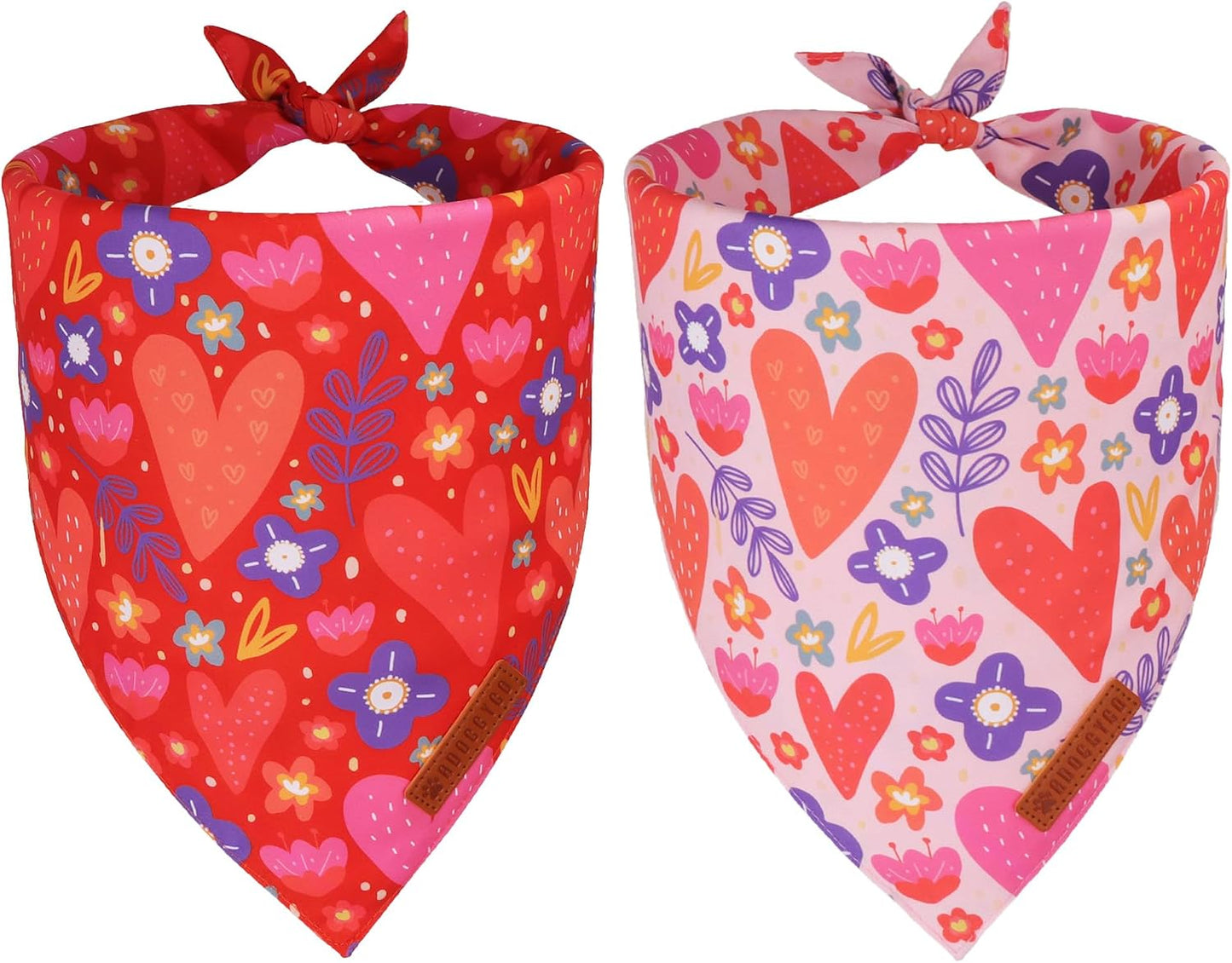 ADOGGYGO Star Dog Bandana 2 Pack, Reversible Red Blue Patriotic Pet Scarf Bib, Adjustable Fit 4th of July Star Bandanas for Medium Large Dogs Pets (Large) - Image 9