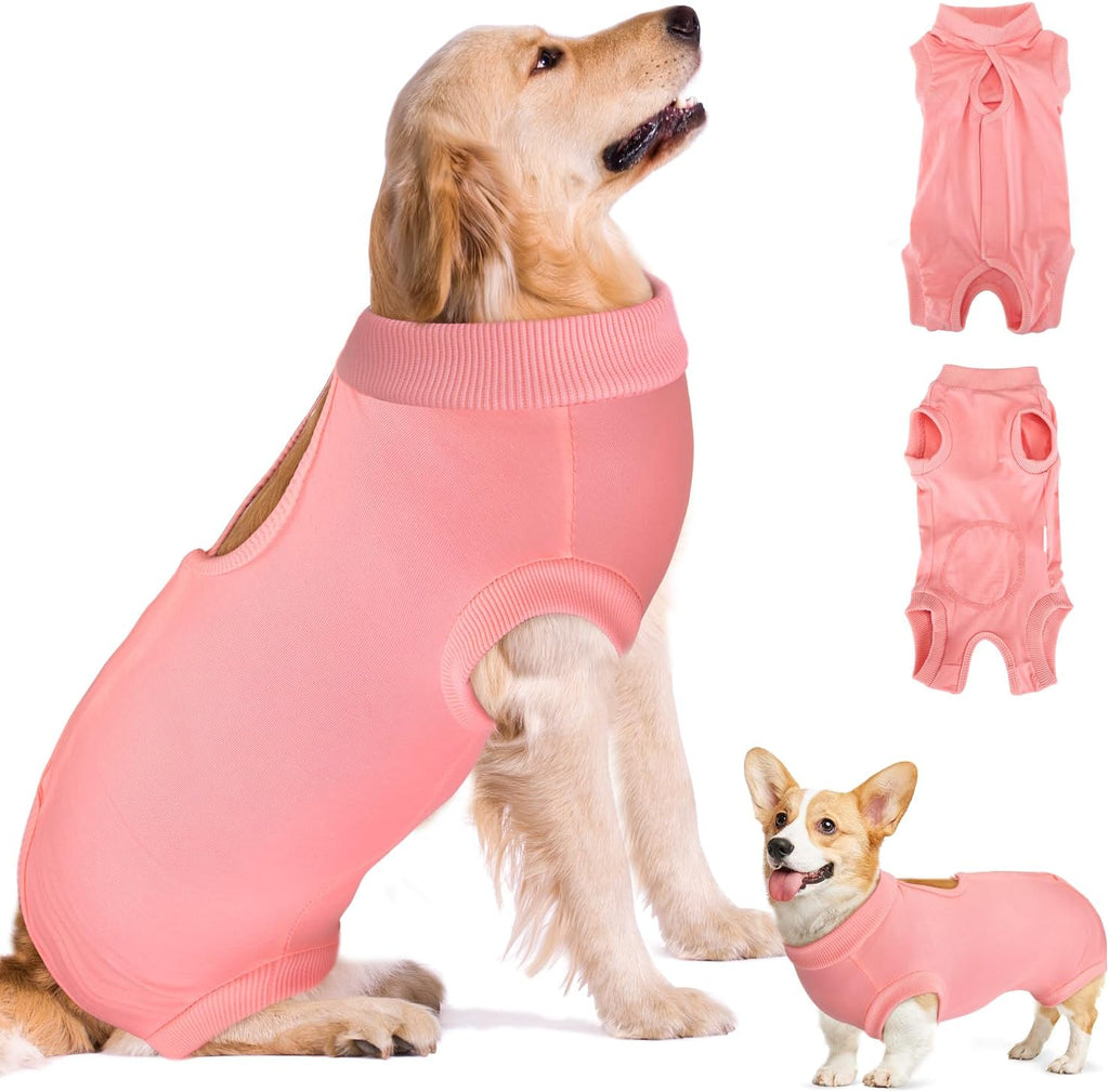 SlowTon Dog Recovery Suit - Surgery Recovery Suit for Female Male Dogs, Dog Onesie After Spay Abdominal Wounds, E-Collar Cone Alternative Prevent Licking Pet Surgical Suit(Pink,XXL) - Image 11