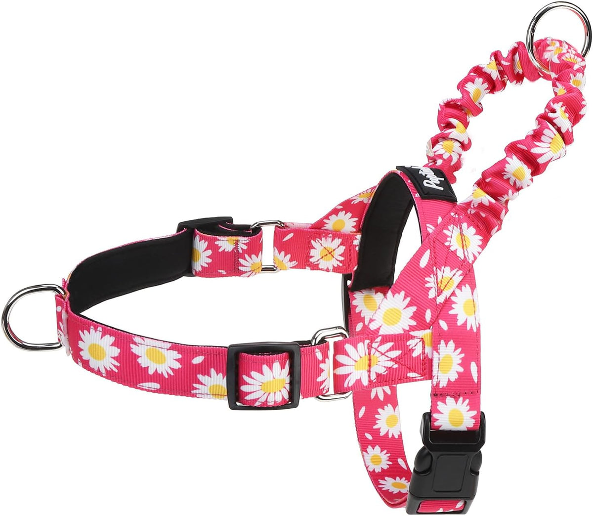 PUPTECK No Pull Dog Harness for Large Dogs, Adjustable Reflective Pet Vest Harness with Bungee Handle, Escape Proof No Choke Harness for Large Dogs Walking Training, Black L - Image 10