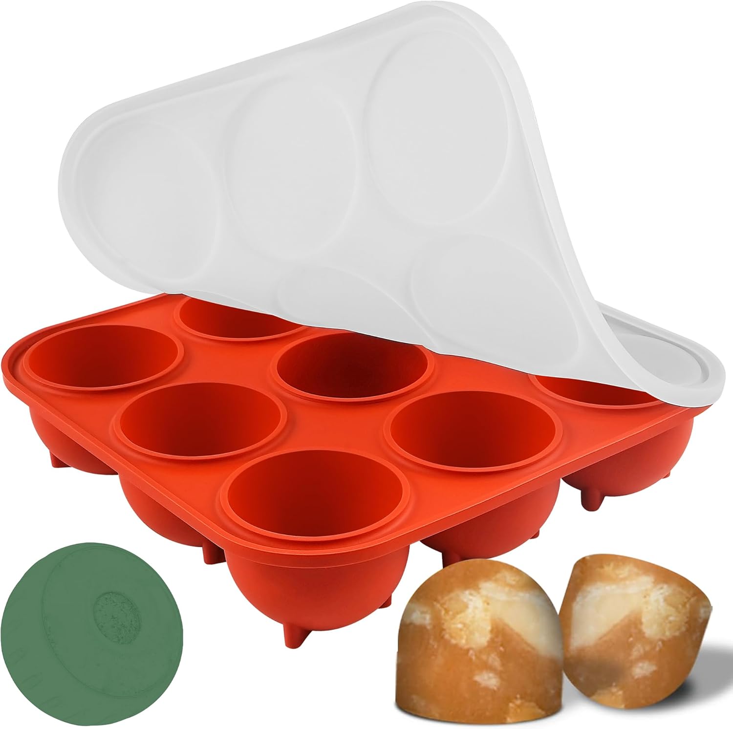 9-Cavity Silicone Frozen Dog Treat Mold with Lid for Woof Pupsicle & Power Chewer Pupsicle XL 75 lbs and Up, Reusable Frozen Dog Treat Tray Mold for Pupsicle Toy - Image 12