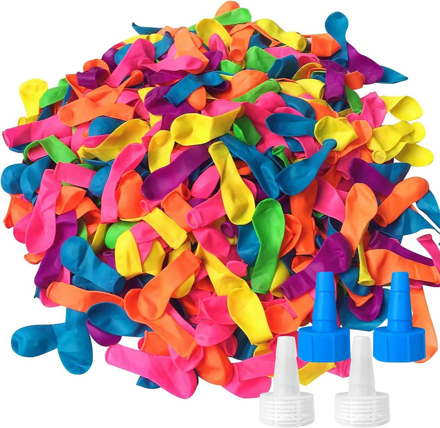 Hibery water balloons 2000 count packaging front view displaying multicolor latex water bombs