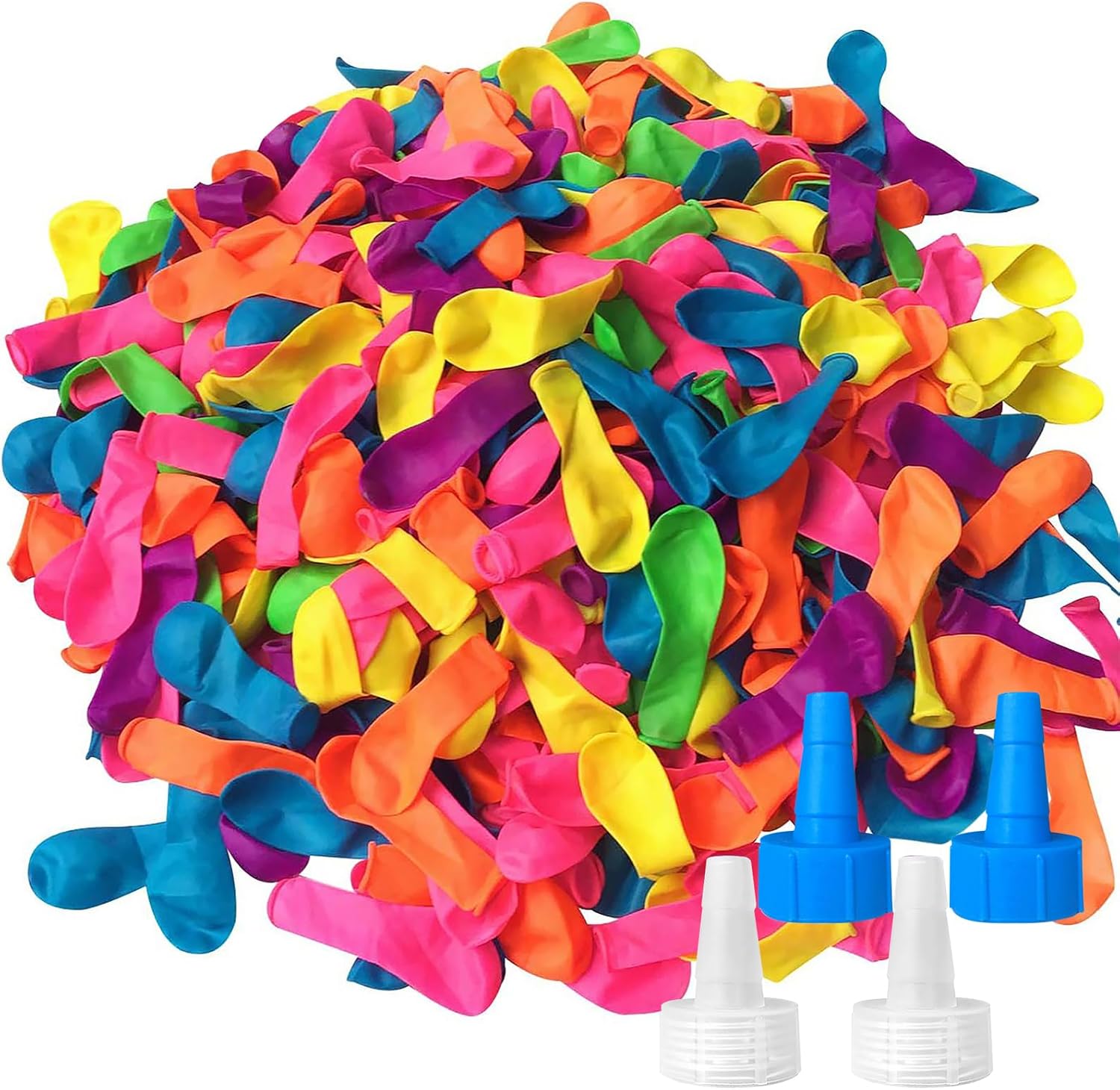 Hibery water balloons 2000 count packaging front view displaying multicolor latex water bombs