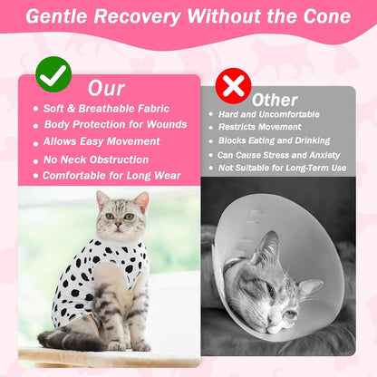 Coppthinktu cat onesie U-shaped rear design for litter box access