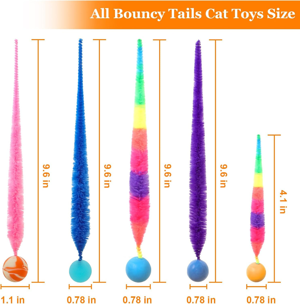 Close up look of the high bounce marbled rubber ball section of the SHENGSEN feline exercise toy.