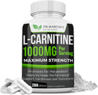 Dr. Martin's Nutrition Extra Strength L-Carnitine 200 Capsules front view for metabolism support