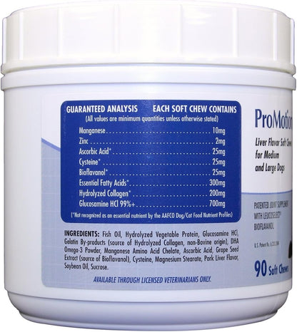 ProMotion Plus Omegas dog joint supplement container 90 count