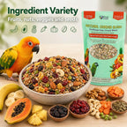 Birds LOVE natural garden blend seed mix texture close up