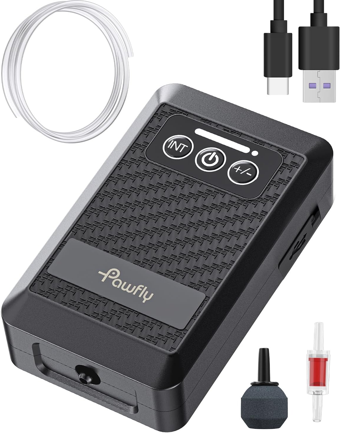 Pawfly Lithium Battery Portable Aquarium Air Pump front view