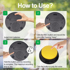 The safe battery compartment design on the underside of the EEPYOCB pet buzzer.