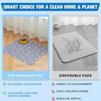 Puppy sitting on a Neinkie reusable training pad