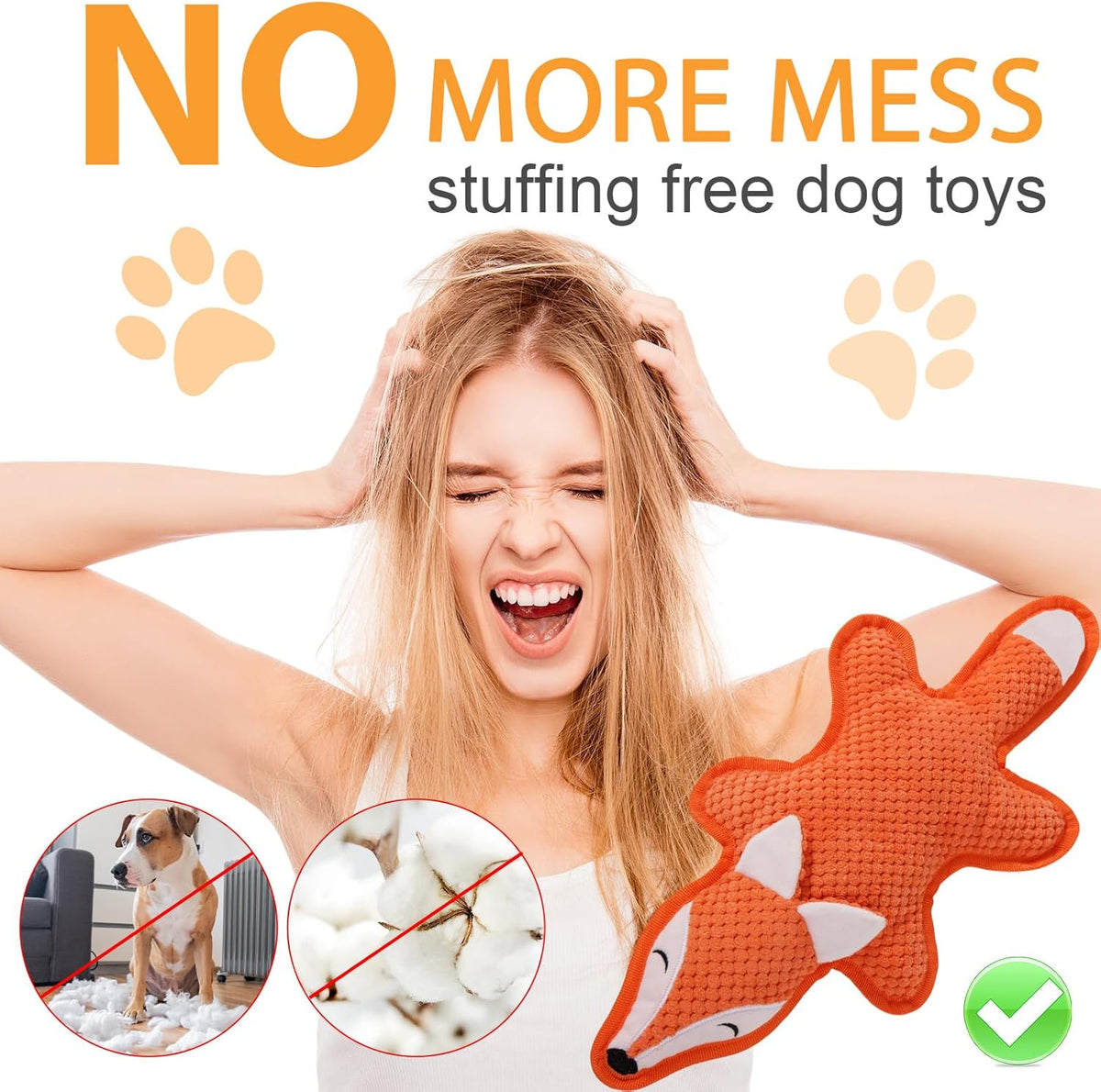 Safe non toxic crinkle dog toys for medium and large breed fetch games
