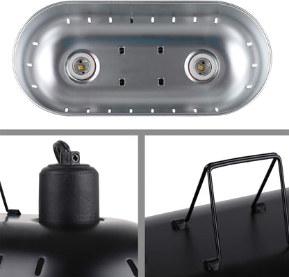 Dxophiex double dome reptile heat lamp with independent switches close up