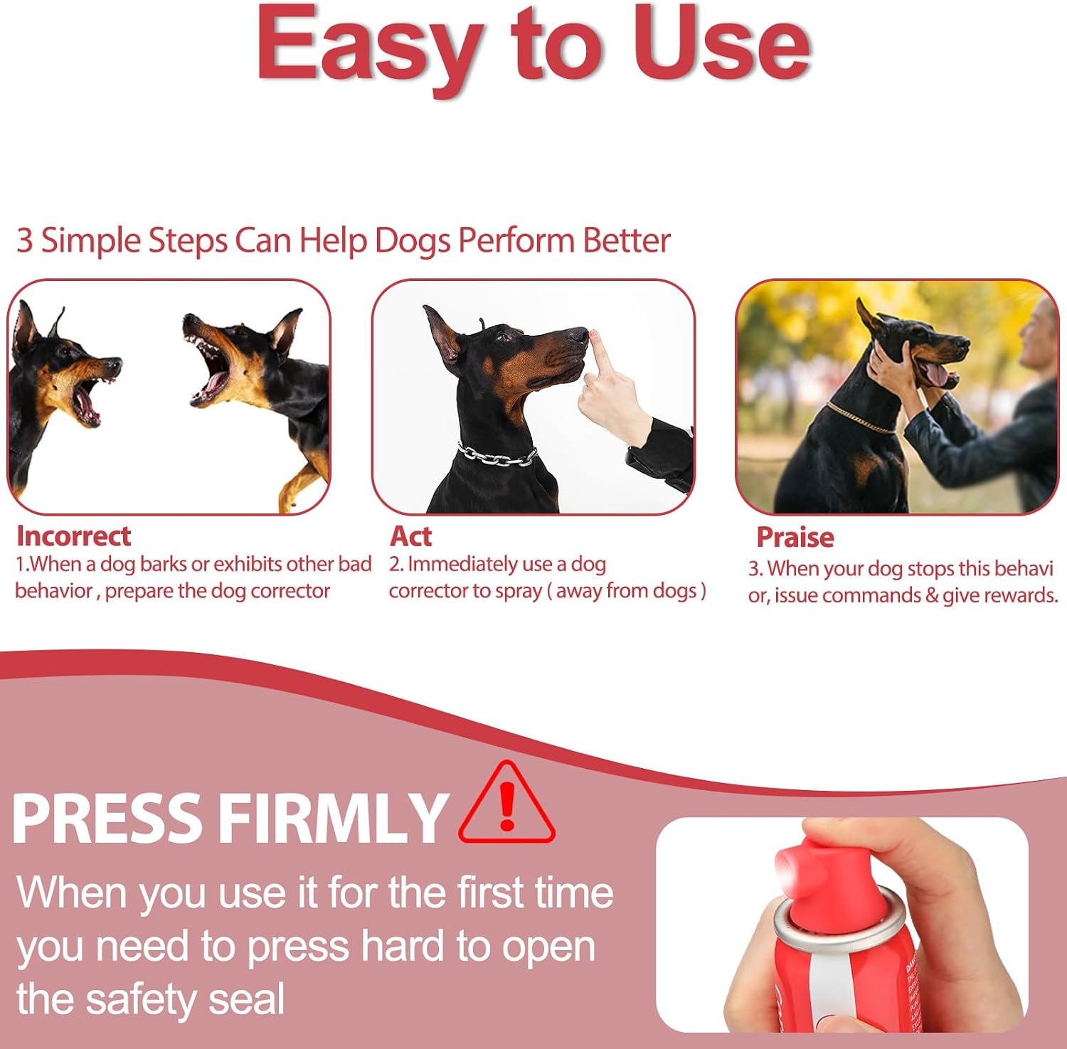 Using Ockce corrector spray for pet training