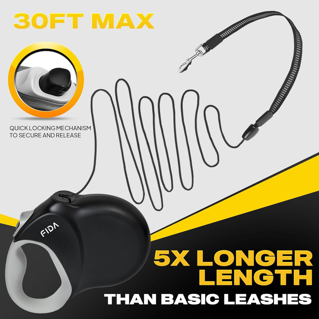 Fida heavy duty dog leash showing ergonomic handle