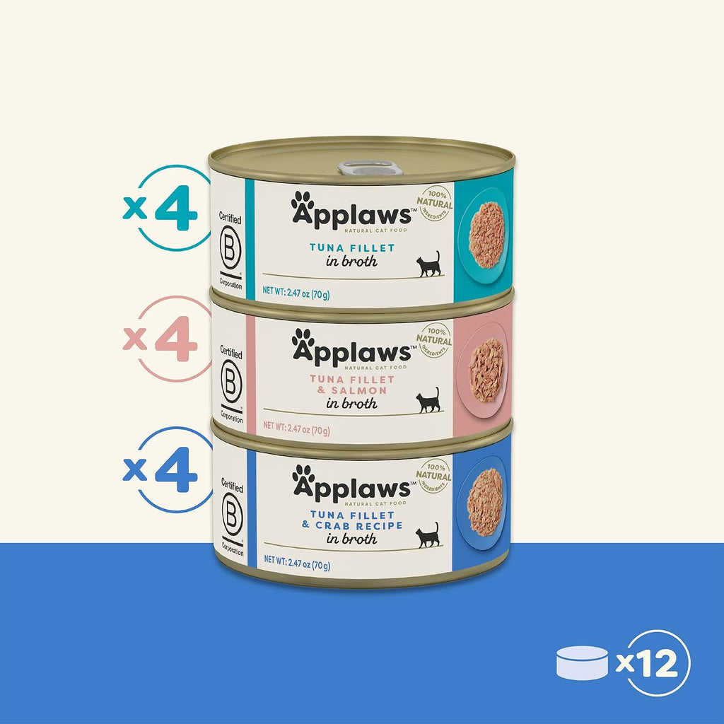 Applaws Fish Variety Pack Wet Cat Food twelve pack box