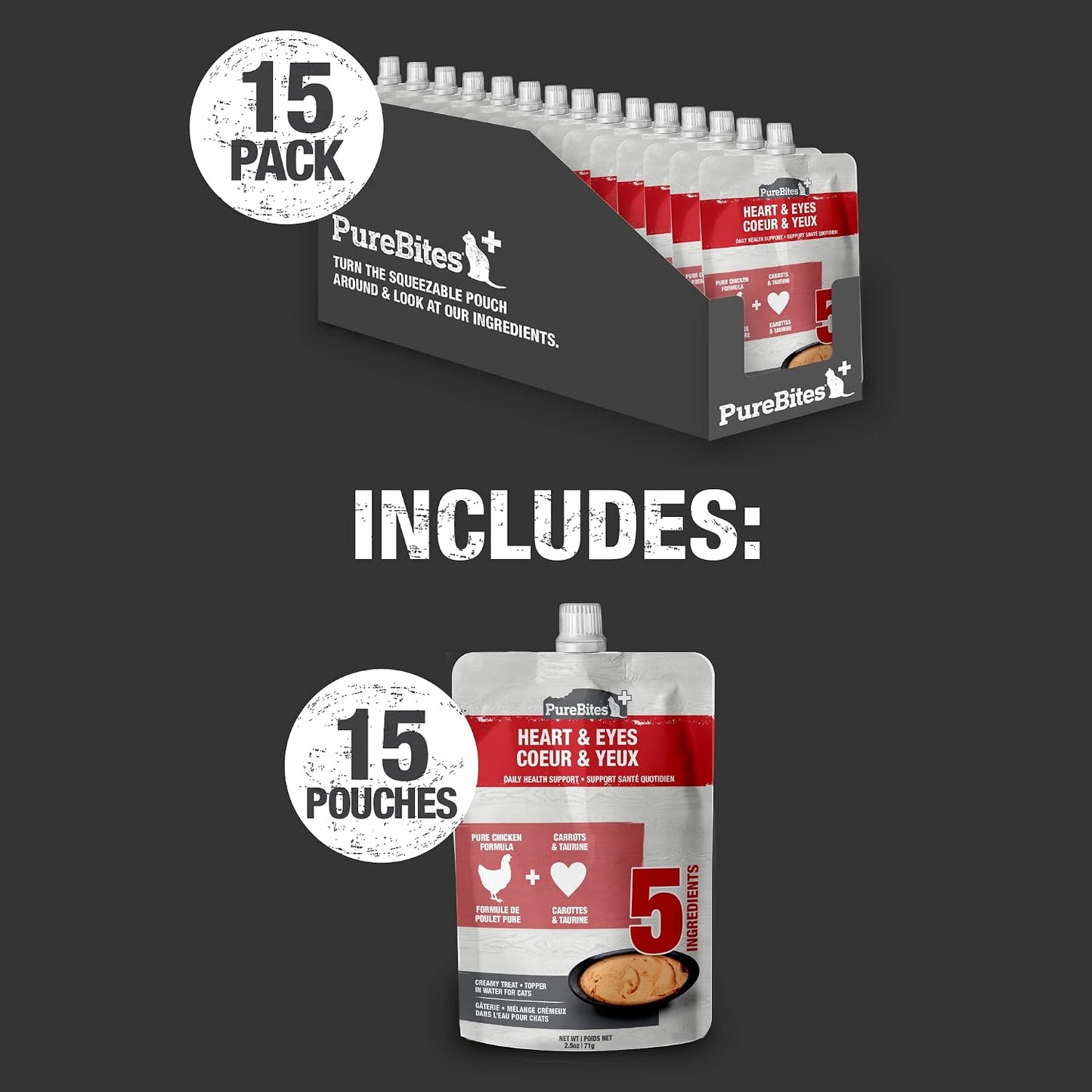 PureBites USA imported premium liquid cat topper texture detail