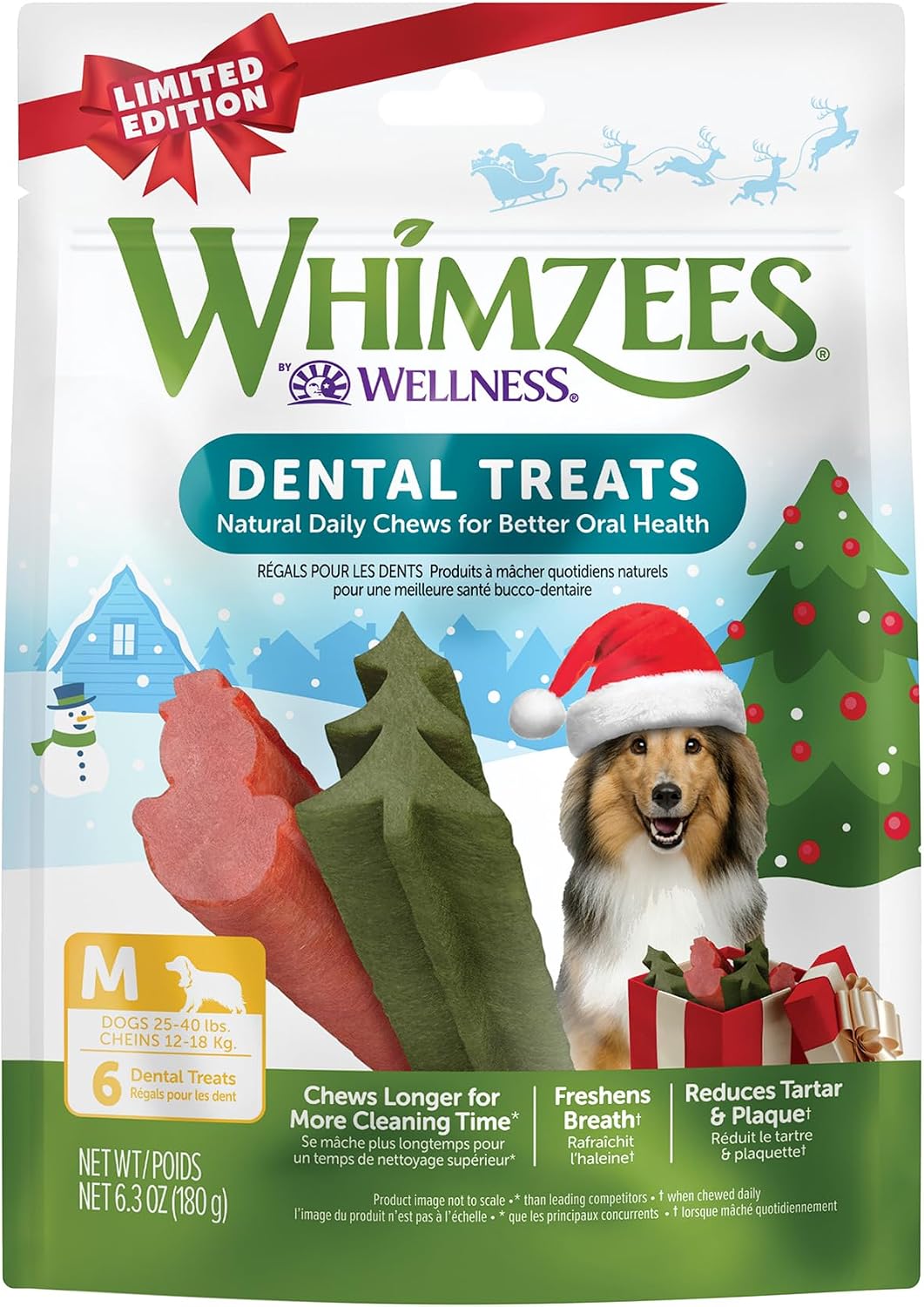 Wellness WHIMZEES Fall Natural Dog Dental Treat, Autumn Halloween Chews, Freshens Breath, Small Size, 6.3 oz Bag, 12 Count - Image 11