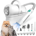 8VR Dog Grooming Kit front view showcasing the pet vacuum and main attachments for home pet care.