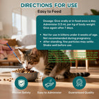 Natural digestive support liquid for kittens and cats suffering from worms