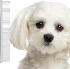 Eye Envy Tear Stain Remover Face Comb front view showing dual fine and coarse carbon steel pins