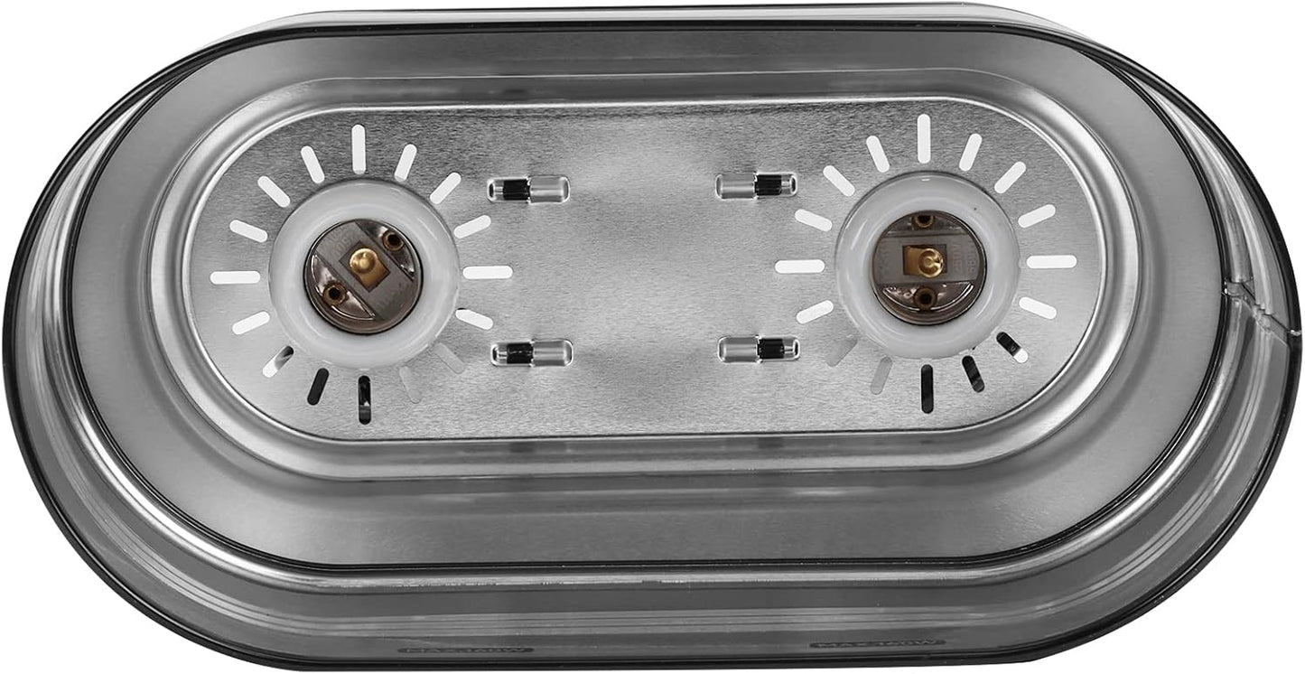 Aiicioo bearded dragon light fixture dual ceramic sockets close up