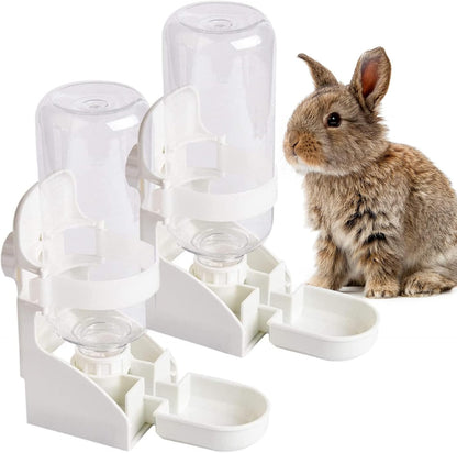 kathson 2PCS Rabbit Water Bottle, 17oz Hanging Water Fountain Automatic Dispenser No Leak WaterFeeder for Bunny Chinchilla Guinea Pig Hedgehog Ferret - Image 1