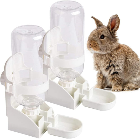 kathson 2PCS Rabbit Water Bottle, 17oz Hanging Water Fountain Automatic Dispenser No Leak WaterFeeder for Bunny Chinchilla Guinea Pig Hedgehog Ferret - Image 1