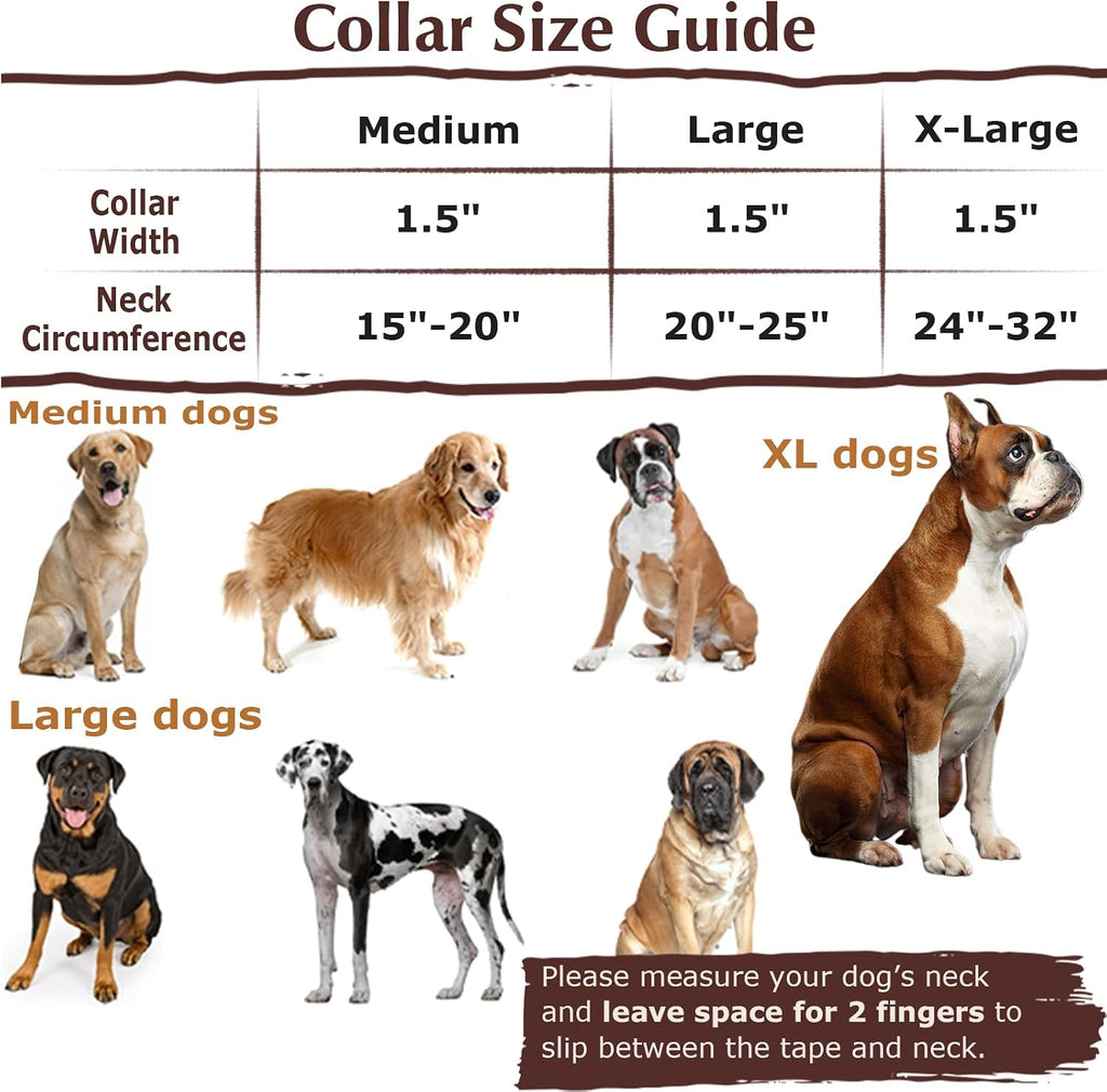 ONEFOJOJO non slip large dog collar with heavy duty metal hardware