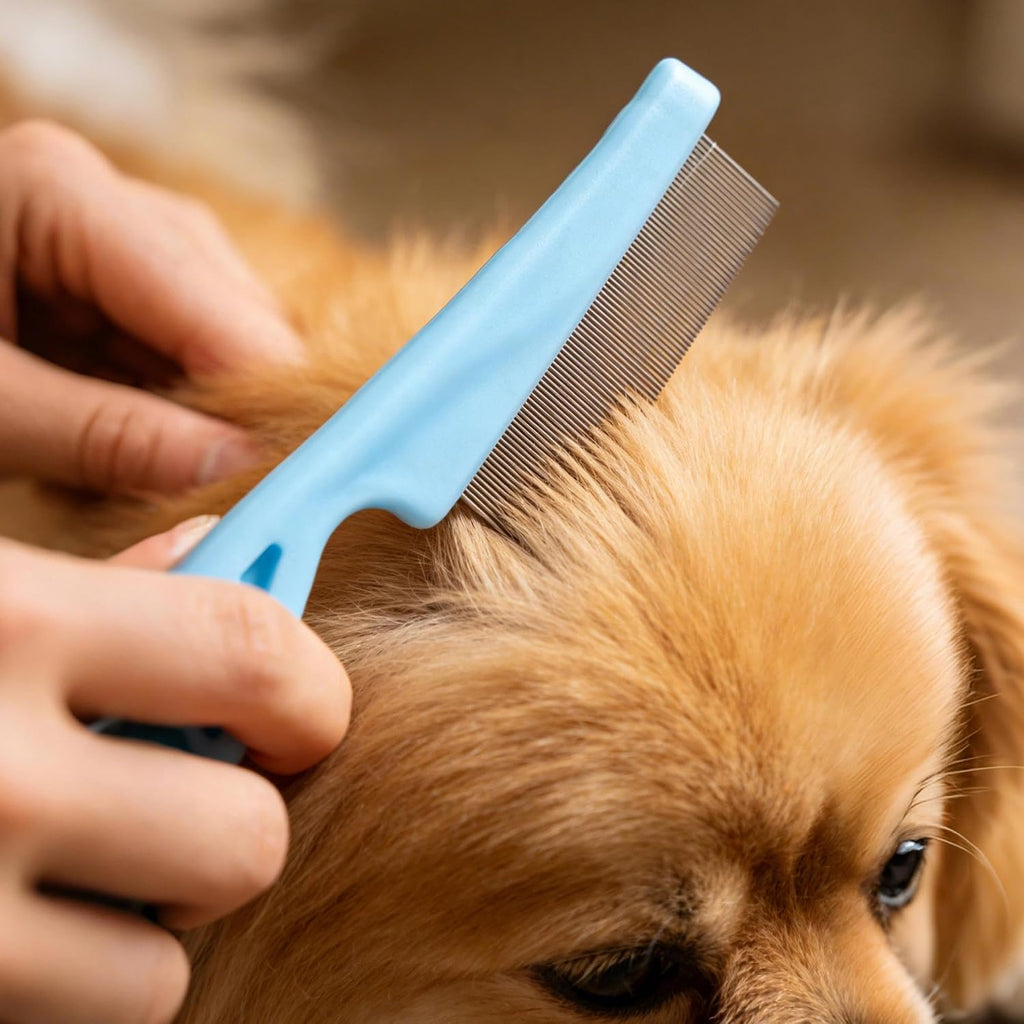 Ycfish pet grooming comb set for parasite control