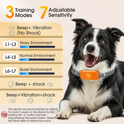 Side profile of KJKZO rechargeable dog bark collar