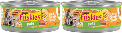 Purina Friskies Wet Cat Food Pate, Liver and Chicken Dinner - (Pack of 24) 5.5 oz. Cans - Image 10