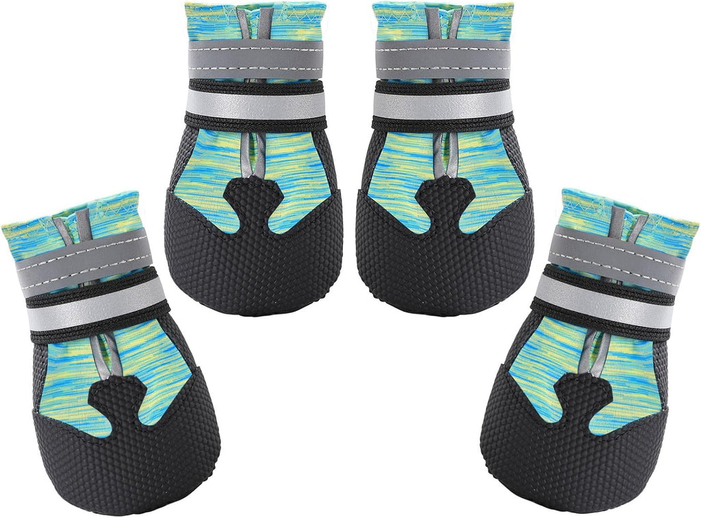 Dimicoo Breathable Dog Boots for Medium Large Dogs,Non-Slip Dog Shoes for Summer Hot Pavement,Lightweight Paw Protector Dog Booties for Outdoor & Indoor Hardwood Floors - Image 13