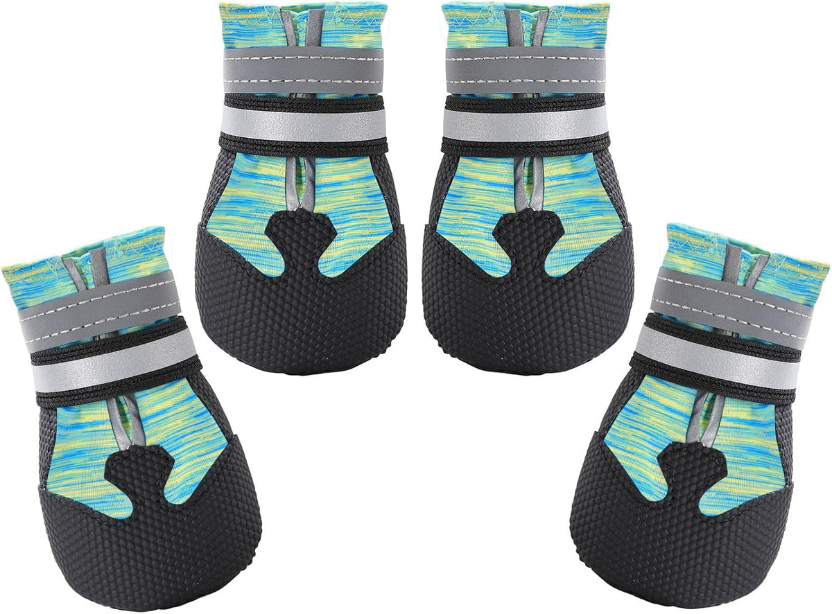 Dimicoo Breathable Dog Boots for Medium Large Dogs,Non-Slip Dog Shoes for Summer Hot Pavement,Lightweight Paw Protector Dog Booties for Outdoor & Indoor Hardwood Floors - Image 13
