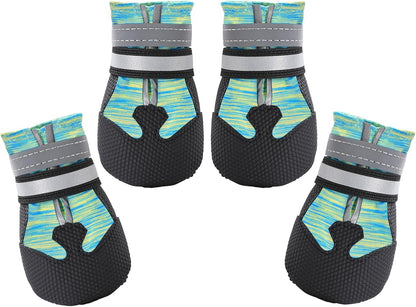 Dimicoo Breathable Dog Boots for Medium Large Dogs,Non-Slip Dog Shoes for Summer Hot Pavement,Lightweight Paw Protector Dog Booties for Outdoor & Indoor Hardwood Floors - Image 13